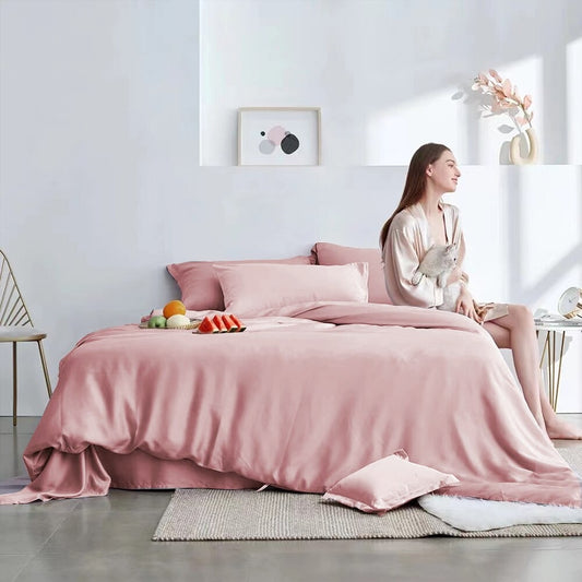 Pink 4Pcs Sleep Bed Cover