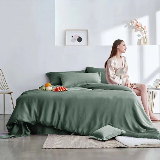 Green 4Pcs Sleep Bed Cover