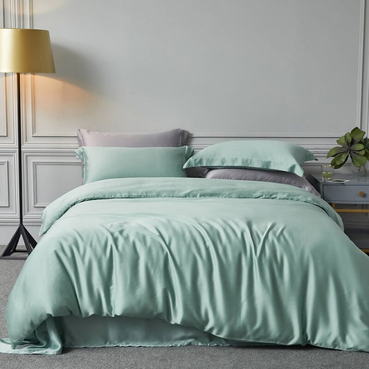 Light Green Luxury Silk Bedding Set