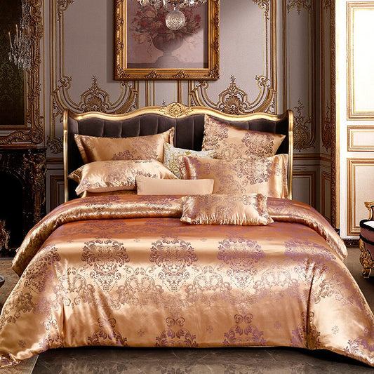 Luxury Printed Bedding Cover Pillowcase Flat Sheet Set