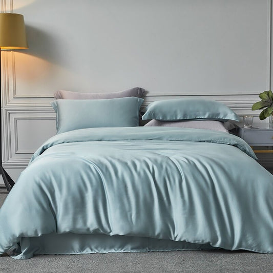 Blue Luxury Silk Bedding Set