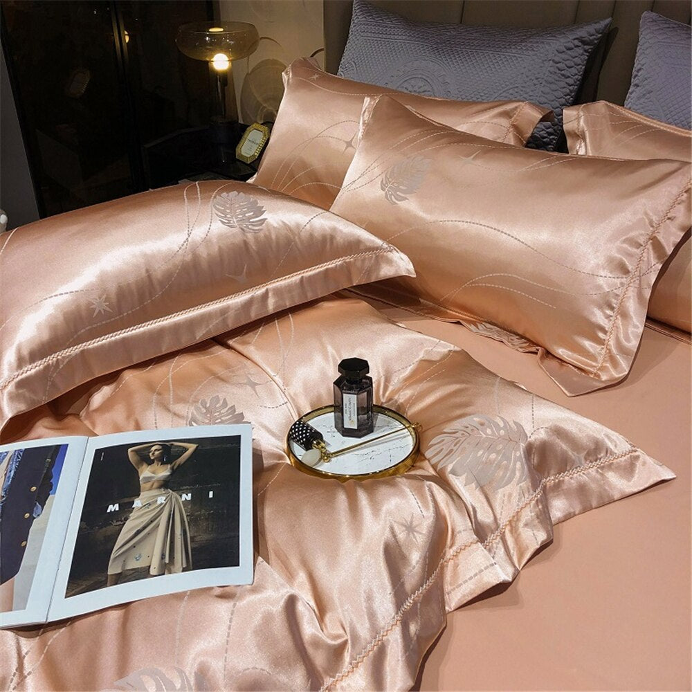 Jacquard Bedding Set With Sheet,Duvet Cover and Pillow Case